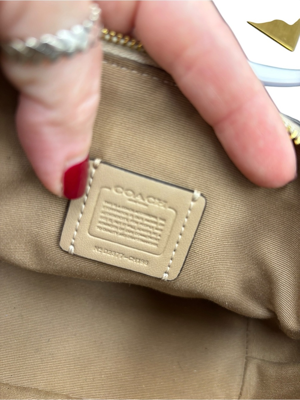 Coach Mini Gallery Crossbody CH198 Chalk Leather Gold Hardware Satchel - Picture 11 of 12